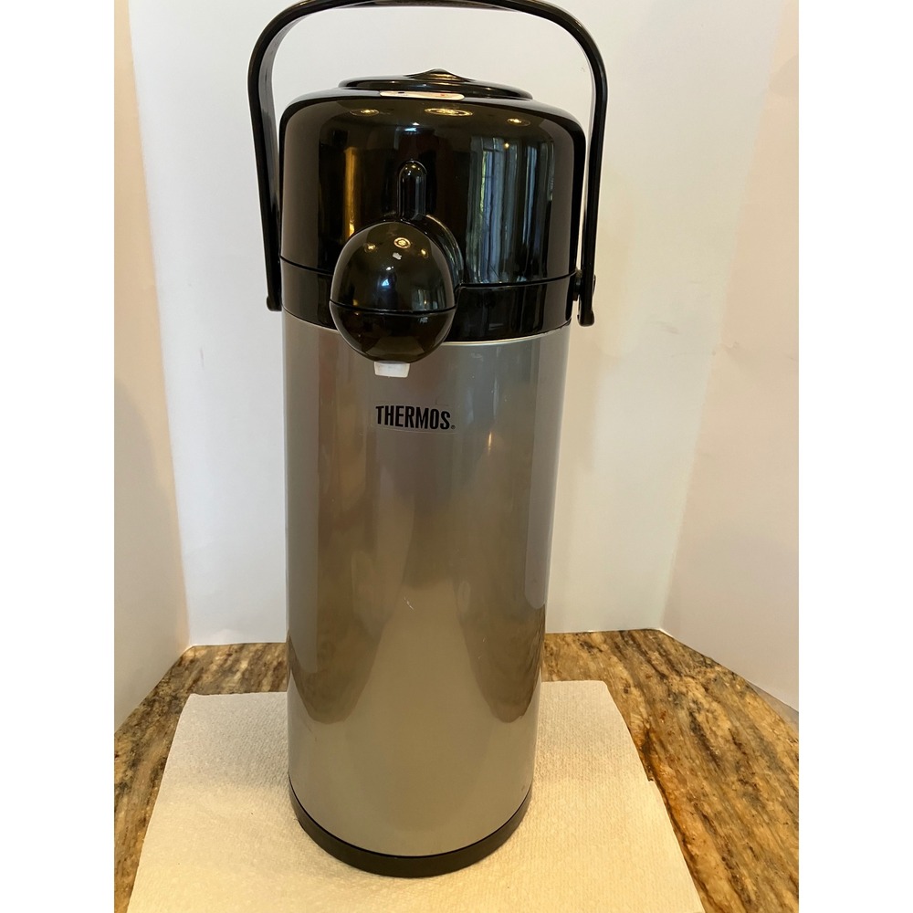 Thermos Thermal Carafe Air Pot Beverage Dispenser Pump Action Hot Cold Drink